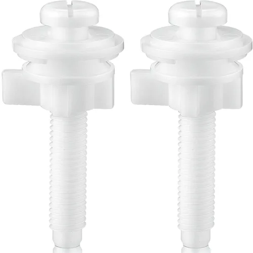 Vista 9 de Kit de repuesto de 32 piezas de tornillos para asiento de inodoro Jetec, pernos de plástico con tuercas de plástico y arandelas, kit de piezas