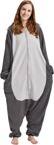Vista 5 de BETIFUHOM Pijama de animal axolote unisex para adultos disfraz de Navidad de una pieza cosplay para mujeres y hombres