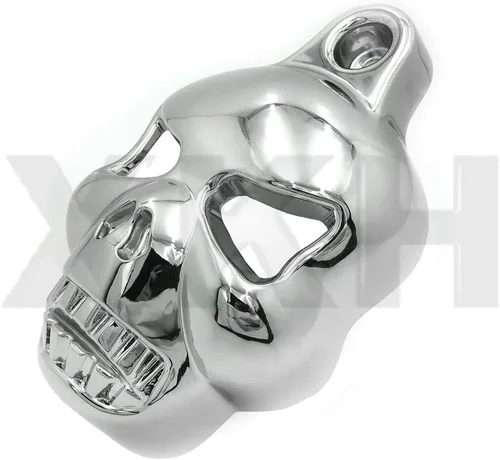 Vista 6 de SMT-Cubierta de cuerno de calavera cromada compatible con Harley Big Twins V-Rods Stock Cowbell 1992-2013 [B00RUEPWSE]