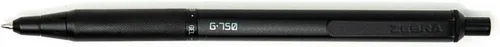 Vista 2 de Zebra Pen G-750 - Bolígrafo retráctil de gel, 2 unidades, tinta negra, punta media de 0.028 pulgadas, barril de latón negro, empuñadura texturizada