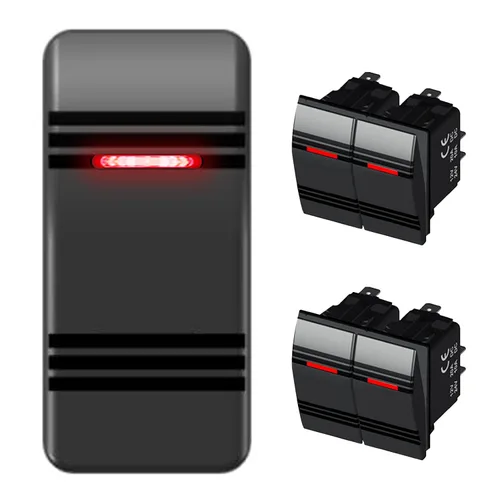 Vista 8 de Interruptor basculante marino de 3 pines para coche y barco 12V 24V encendido/apagado impermeable con LED azul SPST