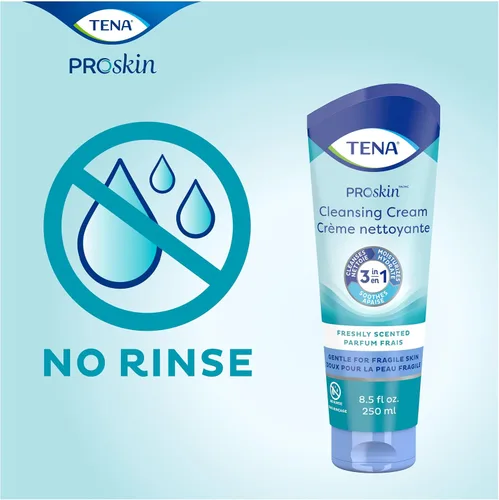 Vista 4 de TENA ProSkin Crema Limpiadora Crema Sin Enjuague Tubo De Lavado Corporal Suave Aroma 8.5 oz 64425 1 Ct