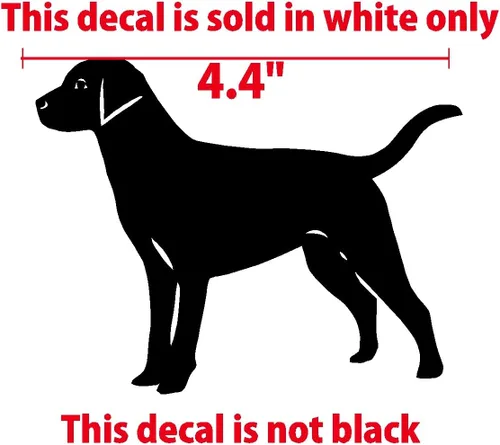 Vista 2 de Black Lab Labrador Retriever - Calcomanía de perro blanco para ventana de coche, MacBook, portátil, calcomanía para pared