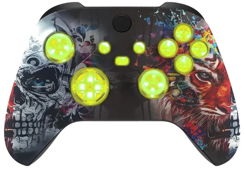 Vista 12 de Silent Modz Custom Modded Controller 7 LED Colors Trigger Stopper w/Pro Grips compatible with Xbox Series S, Xbox Series X, Xbox One, and Windows