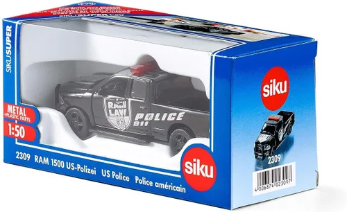 Vista 5 de siku 2309 Super Dodge Ram 1500 - Pastilla de policía, color negro