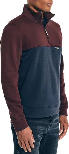 Vista 3 de Nautica Suéter de punto activo con cremallera de un cuarto para hombre
