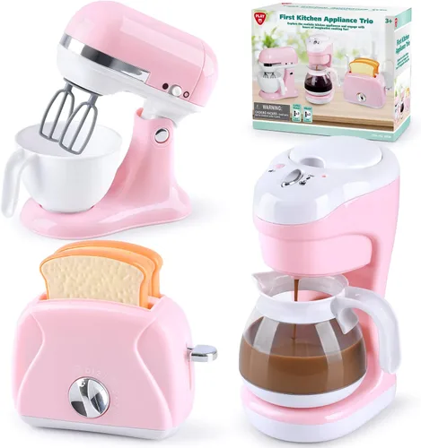 Vista 10 de Juguetes de electrodomésticos de cocina para niños, juego de accesorios de cocina de juego para niños, juguetes de cocina de simulación para niños