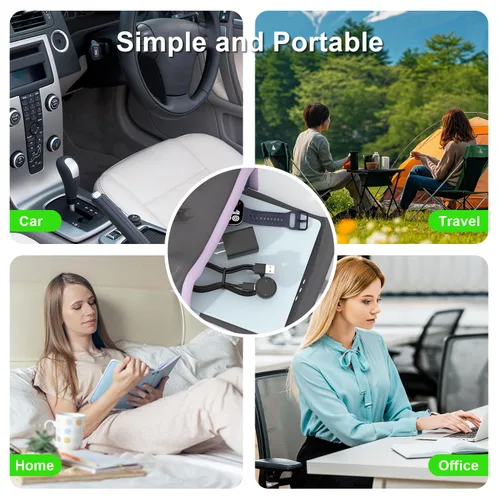 Vista 6 de Cargador de reloj para Amazfit Bip 6/Active 2, adaptador magnético de carga rápida de pared y cable, cable de carga magnético de 3.3 pies