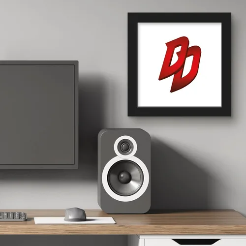 Vista 5 de Trends International Gallery Pops Marvel Comics Daredevil - Póster de pared con símbolo DD, 12.00 x 12.00 pulgadas, versión de marco negro