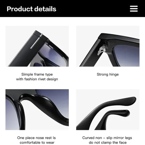 Vista 6 de NIDOVIX Gafas de sol cuadradas clásicas vintage para hombres y mujeres marco grande retro de los años 70 protección UV400