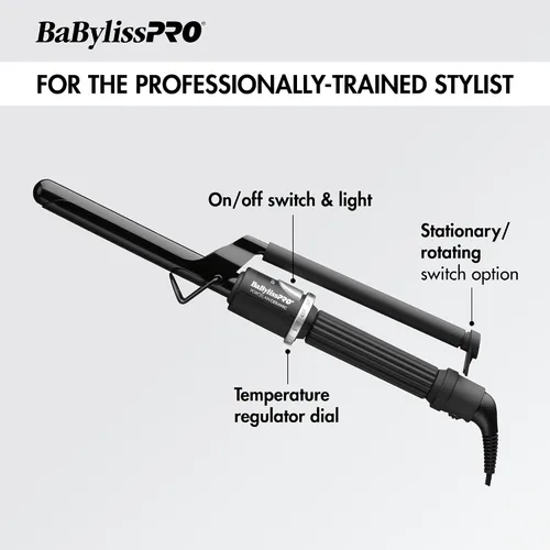 Vista 3 de BaBylissPRO Curling Iron Porcelain Ceramic Marcel Hair Curler for Smooth & Stylish Waves
