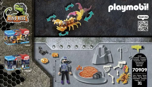 Vista 5 de Playmobil Paquete de inicio Dino Rise: Escorpión de Fuego