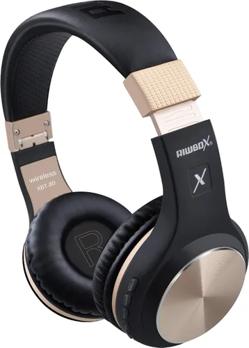 Vista 8 de Auriculares Bluetooth Riwbox, XBT-80 - Auriculares inalámbricos plegables con Bluetooth, estéreo, con micrófono y control de volumen, con cable e