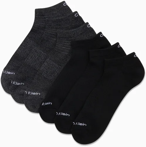 Vista 107 de Calvin Klein Calcetines para hombre, mezcla de algodón, acolchados, sin talla, forro de calcetines atléticos (6 unidades)