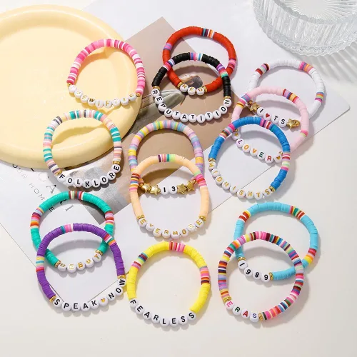Vista 4 de RINTOLER Taylor - Pulseras de la amistad Lover Eras Tour 1989, pulsera de reputación para Eras Music, juego de 11 pulseras inspiradas en álbumes