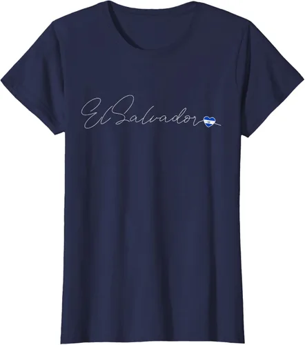 Vista 36 de Camiseta Simple Love El Salvadoreño con diseño de corazón en El Salvador