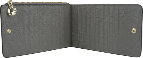 Vista 6 de Yaluxe- Cartera para mujer con bloqueo RFID, de cuero genuino, multiorganizador de tarjetas con bolsillo con zíper, L