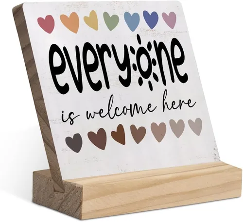 Vista 5 de Placa de madera con soporte de madera, con texto en inglés "Thank You for Being such an Important Part of My Story", letrero de madera para Multi1