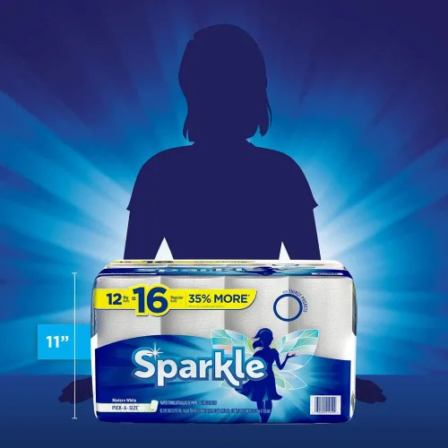 Vista 3 de Toallas de papel Sparkle, 12 = 16 rollos regulares, blanco moderno, tamaño a elección