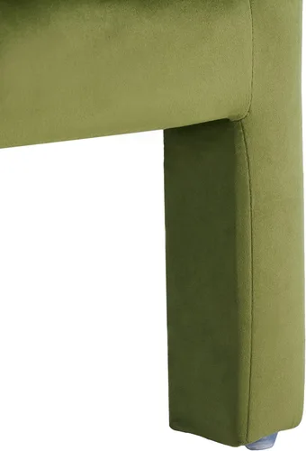 Vista 9 de SAFAVIEH Home Collection Kye Mid-Century - Silla decorativa de terciopelo verde oliva (totalmente montada)