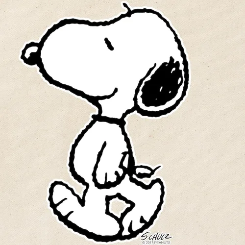 Vista 3 de CafePress Peanuts Snoopy - Bolsa reutilizable de lona color beige natural