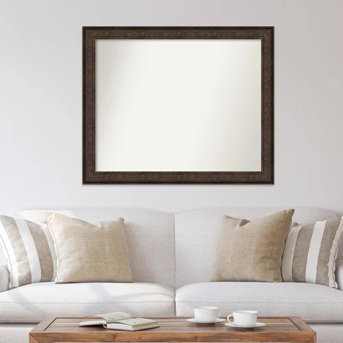Vista 630 de Amanti Art Espejo de pared personalizado no biselado (25 x 25 pulgadas), marco de bronce acentuado, varios tamaños personalizados, espejo de baño