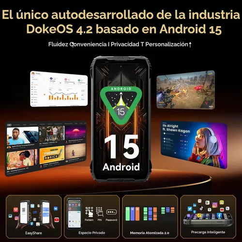 Vista 9 de Blackview XPLORE 2 Gemini AI 5G - Teléfono resistente con mensajes satelitales, 20000mAh/120W 36GB+256GB Dimensity 8300 Android 15, 6.73 pulgadas