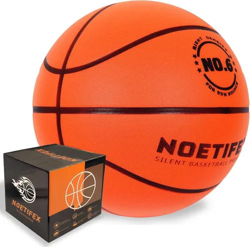 Vista 13 de Balón de baloncesto silencioso con peso de 580g mejorado, balón de entrenamiento interior de alta densidad y silencioso con caja de regalo