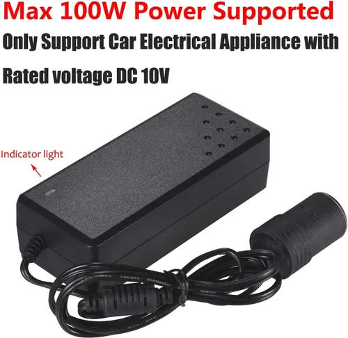 Vista 2 de Convertidor de CA a CC, Warmstor 8.5A 102W 110-220V a 12V para encendedor de cigarrillos de automóvil, adaptador de convertidor de corriente CA a CC