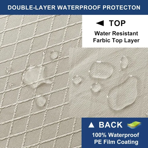 Vista 3 de Lebaley Funda Impermeable para Banco de Comedor Elástica Rectangular Protector de Asiento de Banco Funda Deslizable Extraíble Lavable Fundas