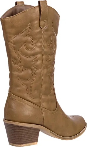 Vista 6 de Charles Albert - Botas estilo vaquero para mujer, botas con detalles bordados