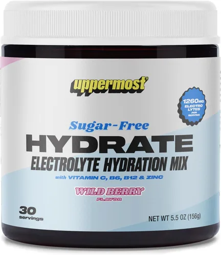 Vista 7 de UPPERMOST Hydrate Hydration Keto - Mezcla de electrolitos sin azúcar, sabor y endulzado de forma natural, con vitamina C, B6, B12 y zinc, 30