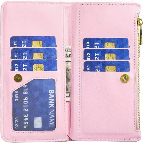 Vista 5 de Asuwish Funda de teléfono para iPhone 14 Pro de 6.1 pulgadas con protector de pantalla de vidrio templado y tarjetero de cuero con tapa