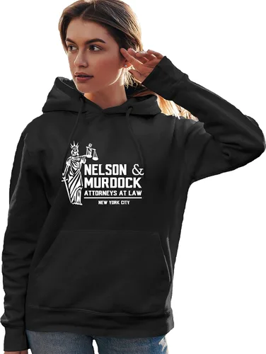 Vista 3 de Go All Out Nelson And Murdock Attorneys At Law - Sudadera con capucha para hombre y mujer Negro