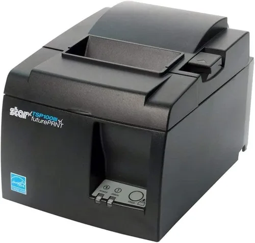 Vista 5 de Star Micronics Impresora térmica TSP143IIIBi2 GY US Térmica, cortador, Bluetooth iOS, Android y Windows, gris, fuente de alimentación interna