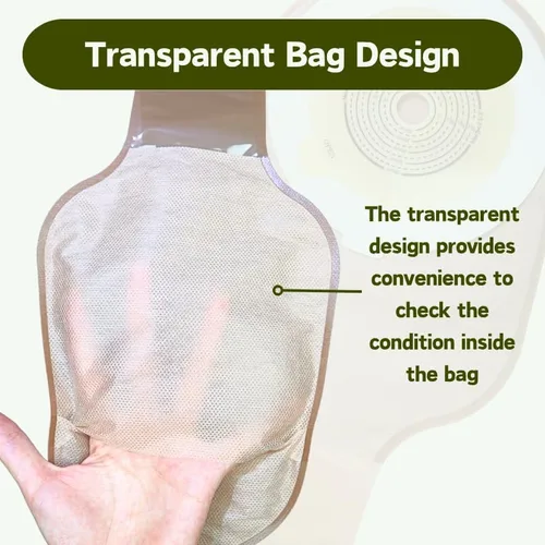 Vista 3 de 20PCS One-Piece Colostomy Bags, Ostomy Bag Ostomy Supplies for 15–60mm Cut-to-Fit Stoma, Drainable Ostomy Pouches with Clamp Closure & Carbon Filter