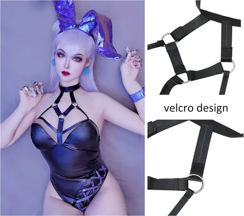 Vista 4 de LTAKK Traje cosplay de conejita, disfraz de anime estilo criada