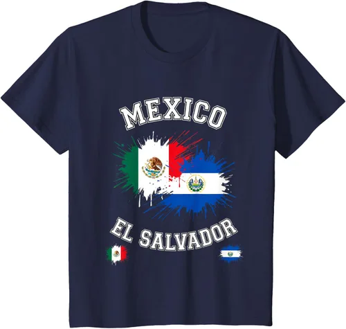 Vista 57 de Camiseta de recuerdo de la bandera vintage de El Salvador de México
