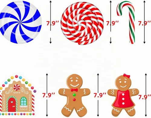 Vista 2 de 57 calcomanías de pared de Navidad, calcomanías decorativas para piso