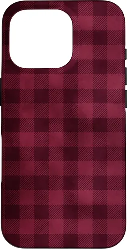 Vista 19 de Funda para iPhone 13 Pro Max Pretty Fall Otoño Burdeos Búfalo a cuadros