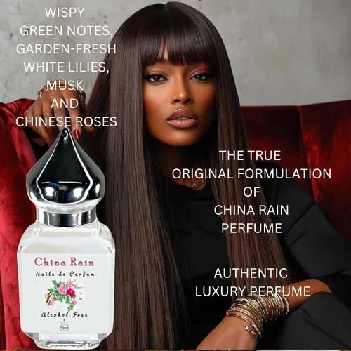 Vista 5 de CHINA RAIN Aceite de perfume original* Larga duración * Vegano * Sin ftalatos * Sin alcohol * 0.3 fl oz. Botella de regalo *