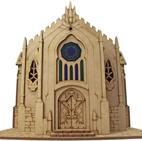 Vista 7 de Towerrex Temple D&D Terrain, edificios de fantasía de madera para miniaturas de 0.984 in, 1.260 in, 1.102 in, mazmorras y dragones, Pathfinder