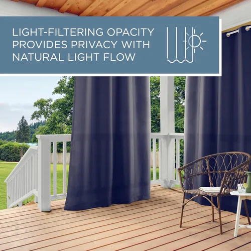 Vista 79 de TOWN & COUNTRY BASICS Cabana Cortinas Sólidas de Peso Pesado para Interiores y Exteriores, Opacidad de Filtrado de Luz con Parte Superior de Ojales