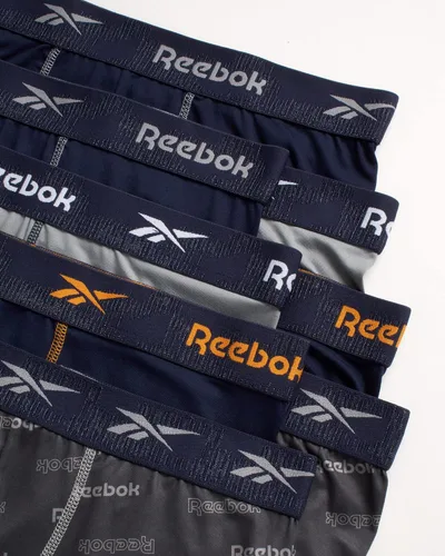 Vista 2 de Reebok Calzoncillos tipo bóxer para hombre Paquete de 8 calzoncillos deportivos de rendimiento suave para hombre con bolsa de contorno