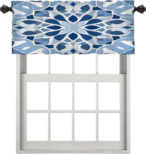 Vista 31 de Cortinas opacas de poliéster multicapa marrón con diseño de bosque natural, 2 unidades, 26 x 24 pulgadas