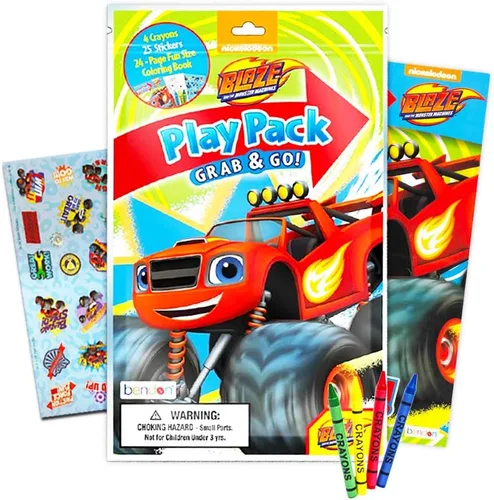 Vista 2 de Blaze and the Monster Machines Coloring Books for Kids- 2pk Activity Bundle