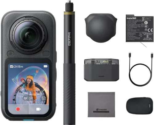 Vista 14 de Insta360 X6 Essentials Bundle White - Cámara 8K 360 con sensores de 1/1.1" Blanco ártico