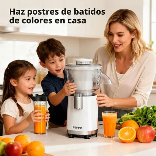 Vista 2 de FEPPO Máquina de cono de nieve y licuadora de batidos 2 en 1, máquina de Blanco
