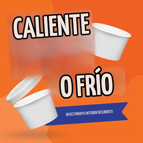 Vista 5 de Recipientes de papel ecológicos para alimentos con tapas, 8 onzas [50 juegos] tazas de sopa