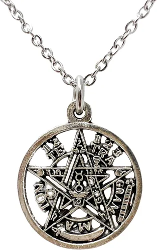 Vista 10 de Collar de estrella de protección celta, sanación mágica, amuleto de bruja pagana, pentagrama, pentagrama, joyería para mujer